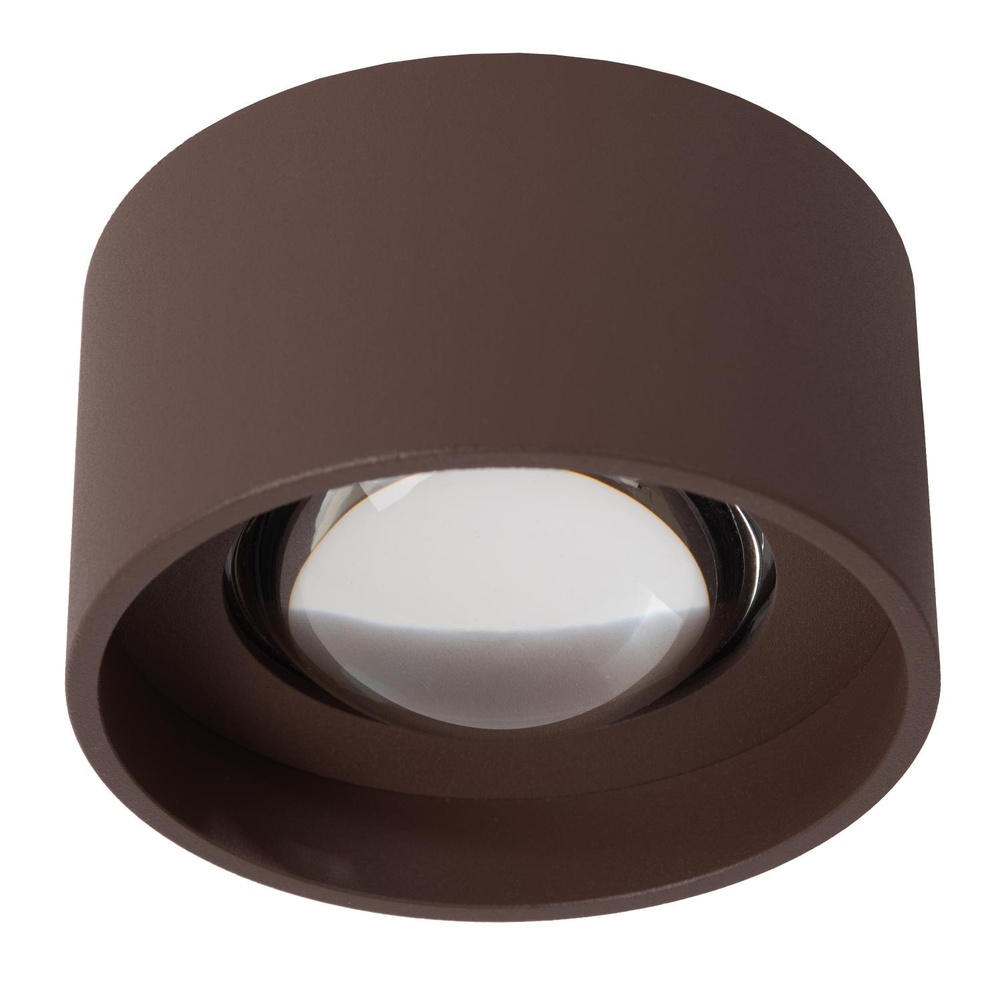 Lucide PlafondspotLenz Ø 11cm roestbruin IP54 - 33805/08/97
